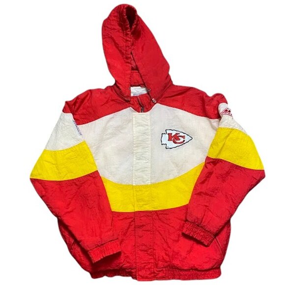 Men Vintage Apex One NFL Pro Line Authentic Kansas City Chiefs Puffer Jacket - Picture 1 of 4